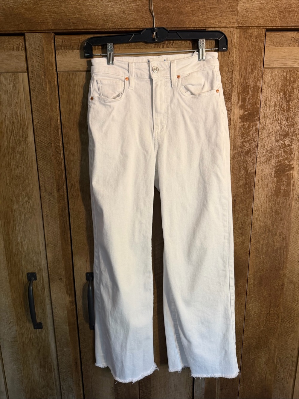 PAIGE White High-Rise Wide-Leg Jeans